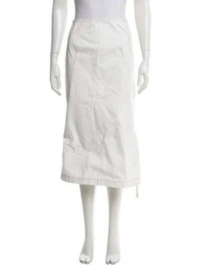 Pre-owned Dries Van Noten Long Skirt In White