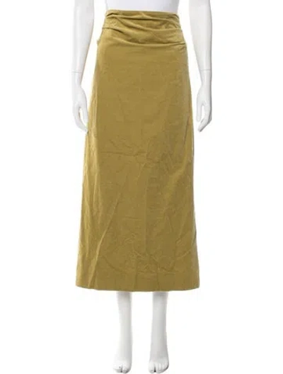 Pre-owned Dries Van Noten Long Skirt In Yellow