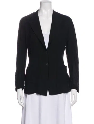 Pre-owned Dries Van Noten Long Sleeve Blouse In Black