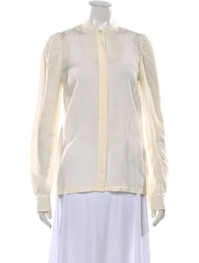 Pre-owned Dries Van Noten Long Sleeve Blouse In Neutrals