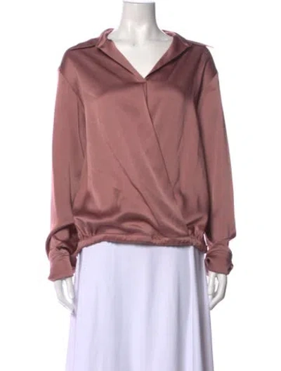 Pre-owned Dries Van Noten Long Sleeve Blouse In Pink