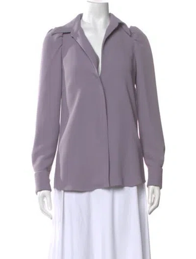 Pre-owned Dries Van Noten Long Sleeve Blouse In Purple