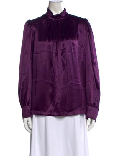 Pre-owned Dries Van Noten Long Sleeve Blouse In Purple