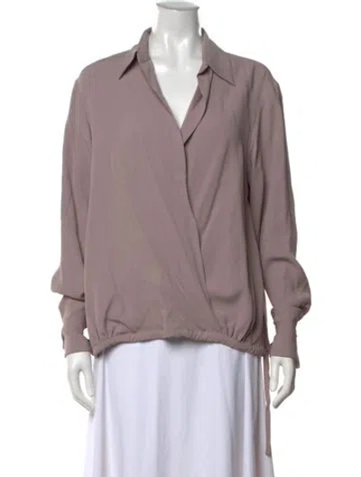 Pre-owned Dries Van Noten Long Sleeve Blouse In Purple