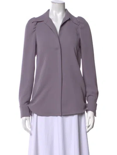 Pre-owned Dries Van Noten Long Sleeve Blouse In Purple