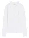 Dries Van Noten Long-sleeve Button Polo Top In White