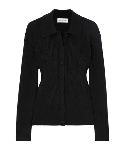 Dries Van Noten Long Sleeve Cardigan In Black