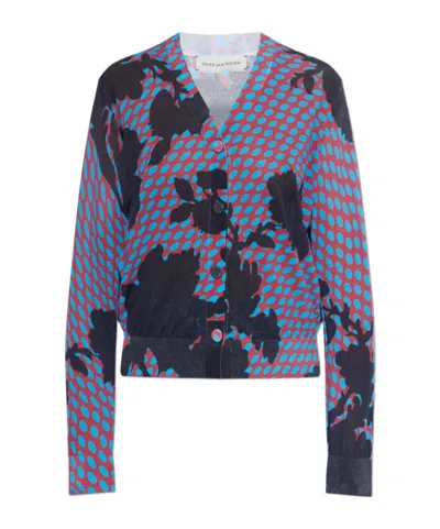 Dries Van Noten Long Sleeve Cardigan In Multi