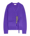 Dries Van Noten Long Sleeve Cardigan In Purple