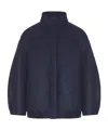 Dries Van Noten Balloon-sleeve High-neck Jacket In Blue