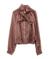 Dries Van Noten Women Voly Cotton Blend Bomber Jacket In Brown