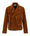 Dries Van Noten Velvet Biker Jacket Puffer Jackets Multicolor In Brown