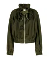 Dries Van Noten Lightweight Cocoon Zip Jacket In Khaki Women In Green