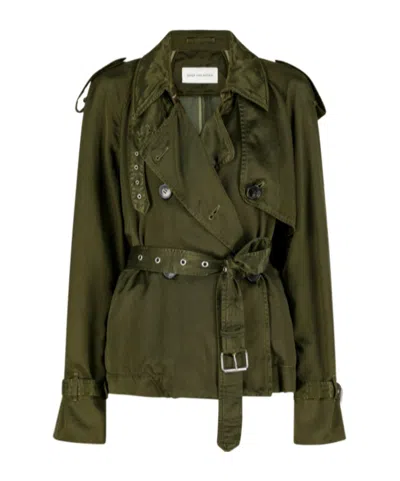 Dries Van Noten Long Sleeve Casual Jacket In Green