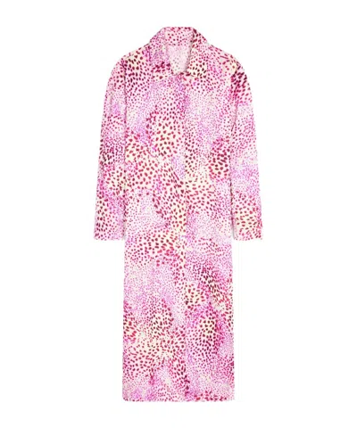 Dries Van Noten Long Sleeve Coat In Pink
