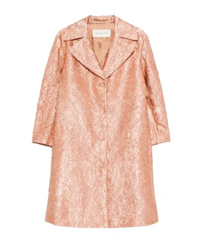 Dries Van Noten Long Sleeve Coat In Brown