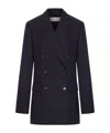 Dries Van Noten Oversized Wool Blazer In Blue