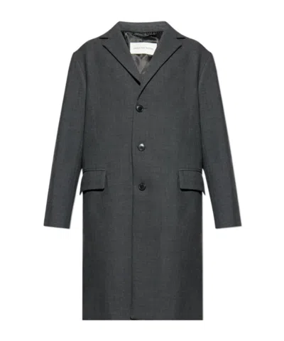 Dries Van Noten Long Sleeve Coat In Gray