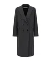 Dries Van Noten Double-breasted Coat Featuring Flap Pockets In Gray