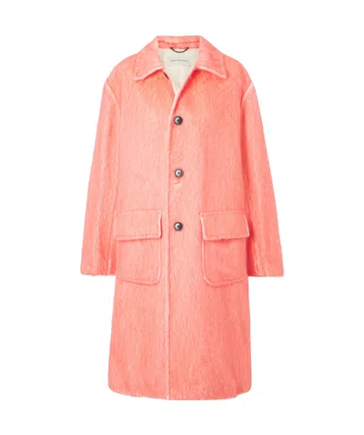 Dries Van Noten Long Sleeve Coat In Pink