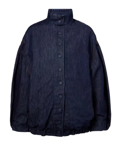 Dries Van Noten Long Sleeve Denim Jacket In Blue