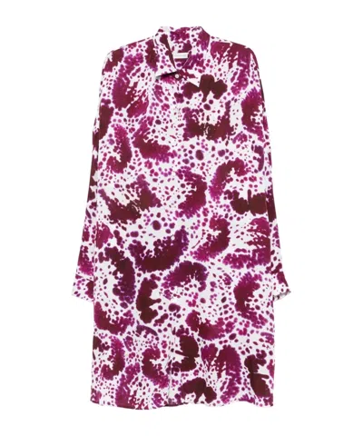 Dries Van Noten Long Sleeve Dress In Multi