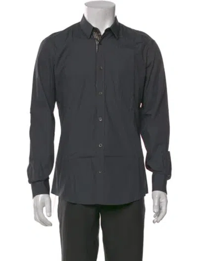 Pre-owned Dries Van Noten Long Sleeve Dress Shirt In Gray