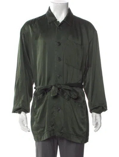 Pre-owned Dries Van Noten Long Sleeve Dress Shirt In Green