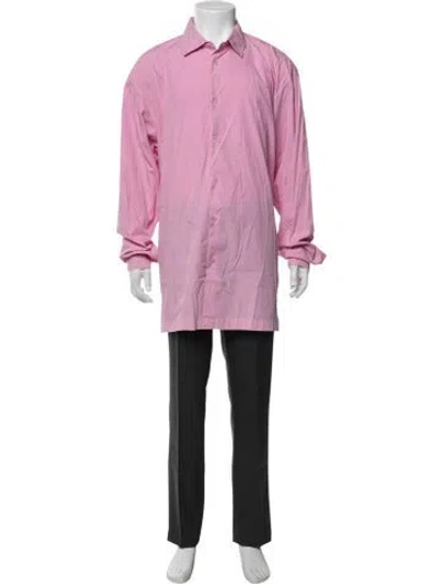 Pre-owned Dries Van Noten Long Sleeve Dress Shirt In Pink