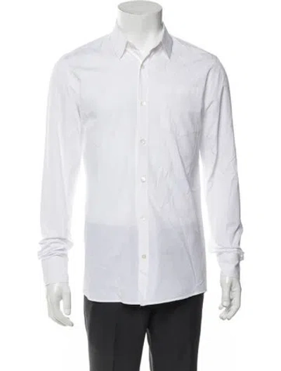 Pre-owned Dries Van Noten Long Sleeve Dress Shirt In White