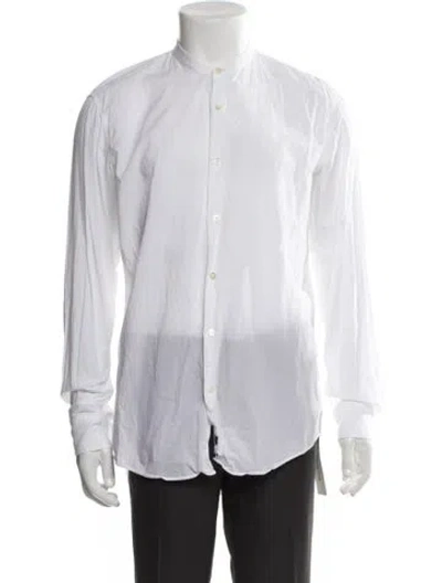 Pre-owned Dries Van Noten Long Sleeve Dress Shirt In White