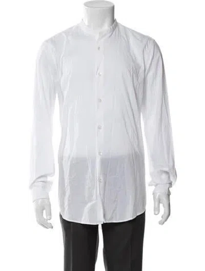 Pre-owned Dries Van Noten Long Sleeve Dress Shirt In White
