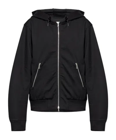 Dries Van Noten Long Sleeve Hooded Sweatshirt In Black