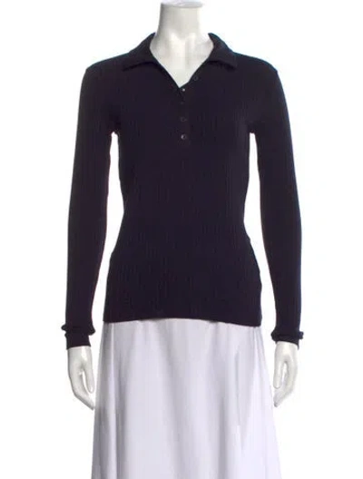 Pre-owned Dries Van Noten Long Sleeve Polo W/ Tags In Black