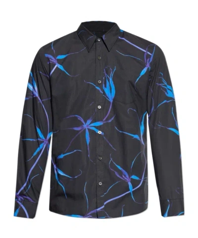 Dries Van Noten Long Sleeve Shirt In Black