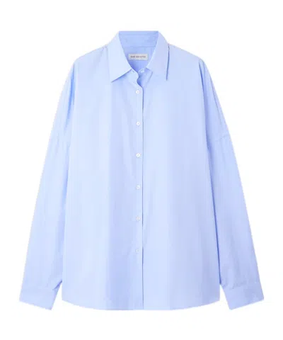 Dries Van Noten Long Sleeve Shirt In Blue
