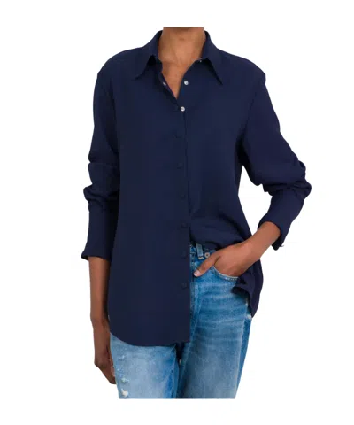 Dries Van Noten Long Sleeve Shirt In Blue