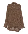 Dries Van Noten Long Sleeve Shirt In Brown