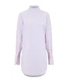 Dries Van Noten Highneck Grid Check Long Shirt In Multi