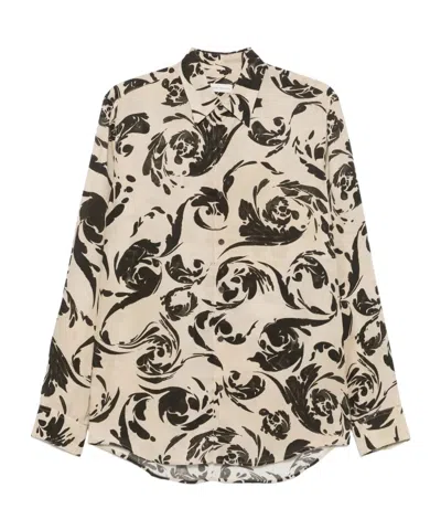 Dries Van Noten Long Sleeve Shirt In Nude