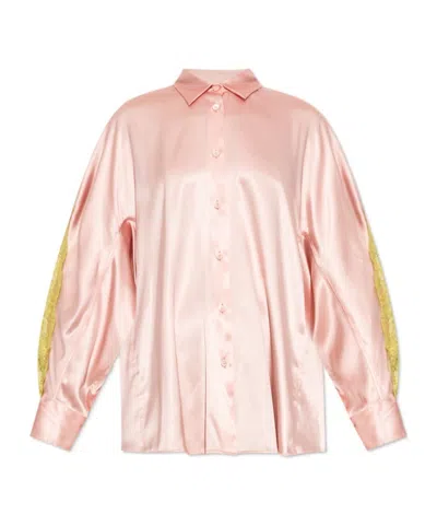 Dries Van Noten Long Sleeve Shirt In Pink
