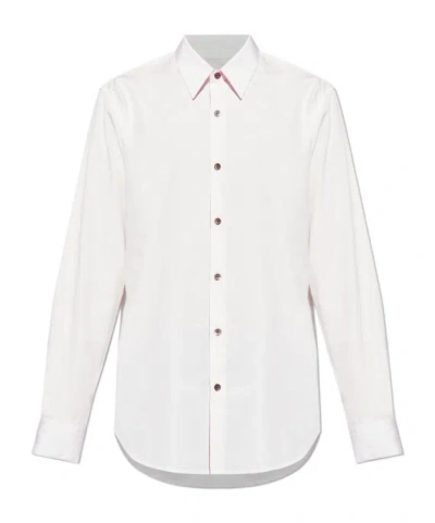 Dries Van Noten Long Sleeve Shirt In White
