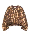 Dries Van Noten Women Hannet Printed Cotton Sweatshirt In Brown