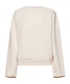 Dries Van Noten Pink Cotton Oversized Sweatshirt In White