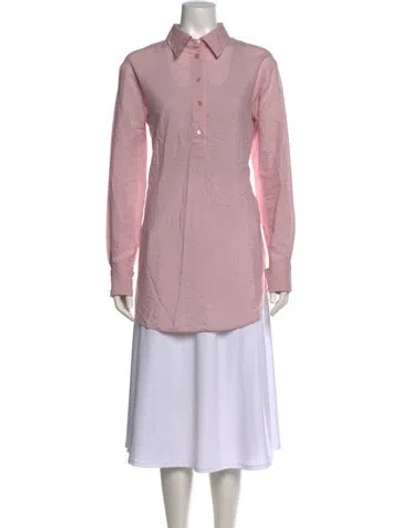 Pre-owned Dries Van Noten Long Sleeve Tunic In Pink