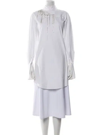 Pre-owned Dries Van Noten Long Sleeve Tunic W/ Tags In White