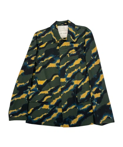 Dries Van Noten Long Sleeve Work Jacket In Green