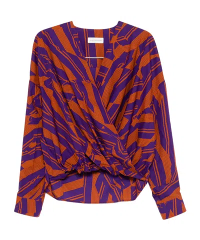 Dries Van Noten Long-sleeved Blouse In Multi