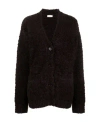 Dries Van Noten Long-sleeved Button Cardigan In Brown