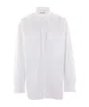 Dries Van Noten Off-white Oversized Cotton Shirt In White
